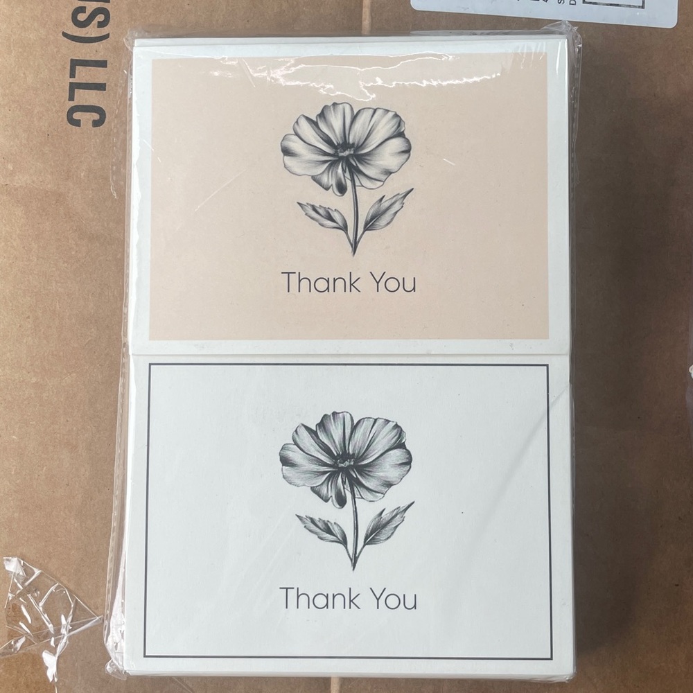 24 Pack of Floral Thank You‎ Cards